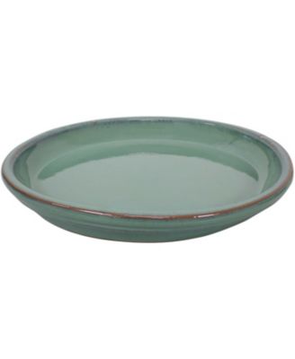 Outdoor/Indoor High-Fired Glazed UV- and Frost-Resistant Ceramic Flower Pot Planter Saucers - 2-Pack