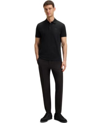 Men's Jacquard Body-Mapping Cotton Polo Shirt