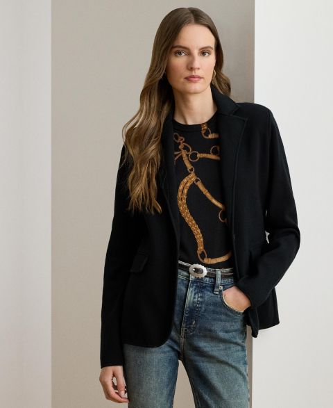 Женские свитеры Lauren Ralph Lauren Women's Cotton-Blend Sweater Blazer