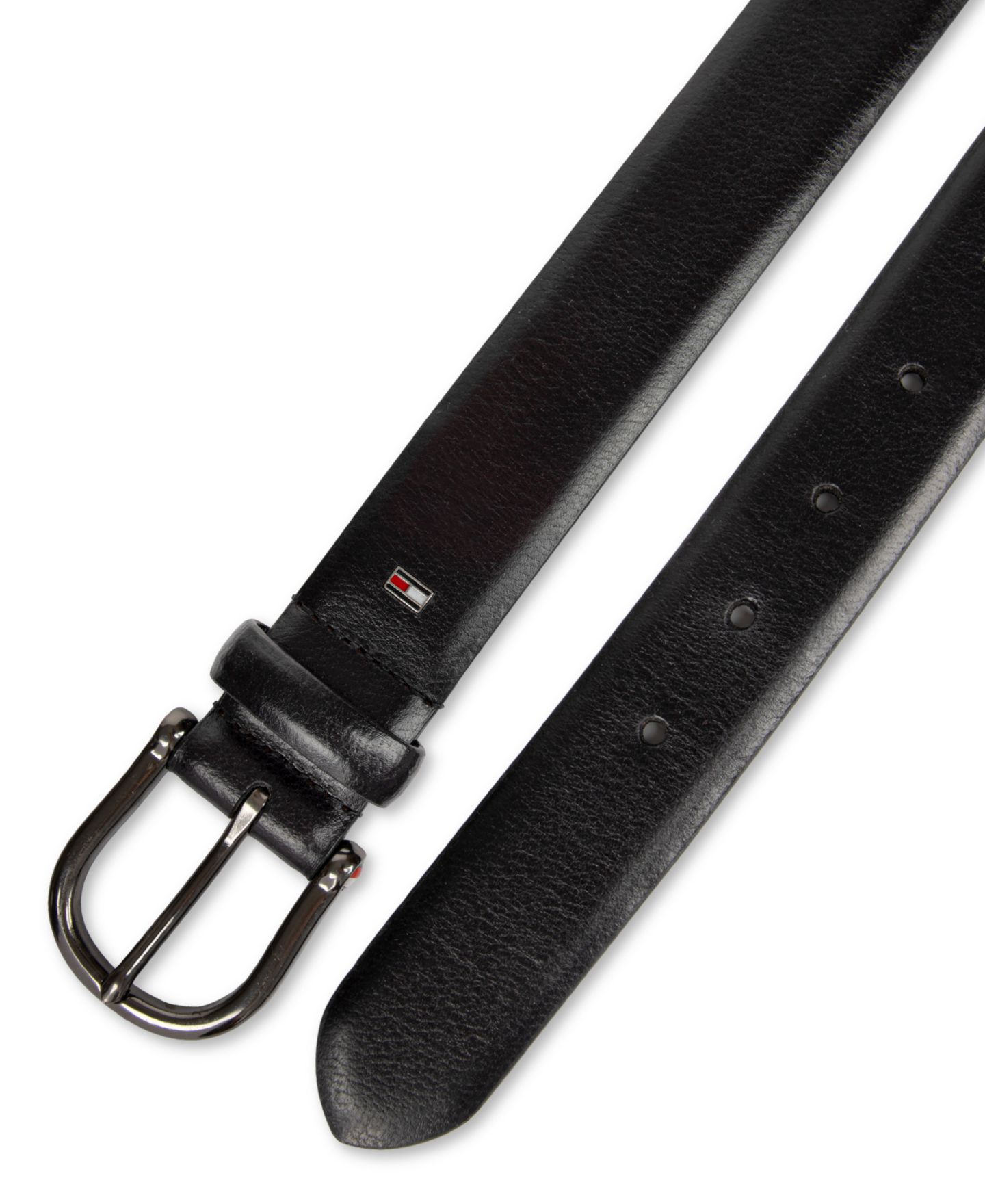 Мужской ремень Tommy Hilfiger Nautical Feather Edge Leather Belt, цвет: Чёрный — фото 4
