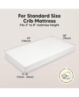 2pk Soothe Fitted Crib Sheets Neutral, Baby Crib Sheets, Fits Standard Nursery Baby Mattress