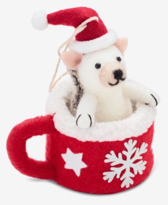Tiny Tidings Hedgehog in Mug Ornament, Macy's Exclusive