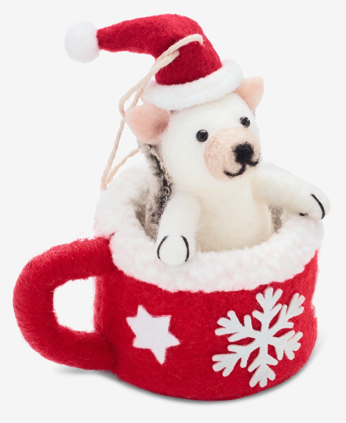 Holiday Lane Tiny Tidings Hedgehog In Mug Ornament, Macy's Exclusive In Transparent