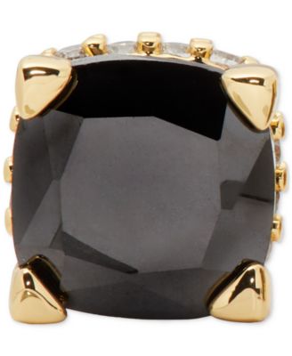 Color Cubic Zirconia Square Stud Earrings