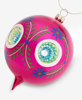Merry Magic Red Reflector Ball Ornament, Macy's Exclusive