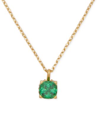 kate spade new york Cubic Zirconia Square Pendant Necklace 16 3 extender - Green 35$