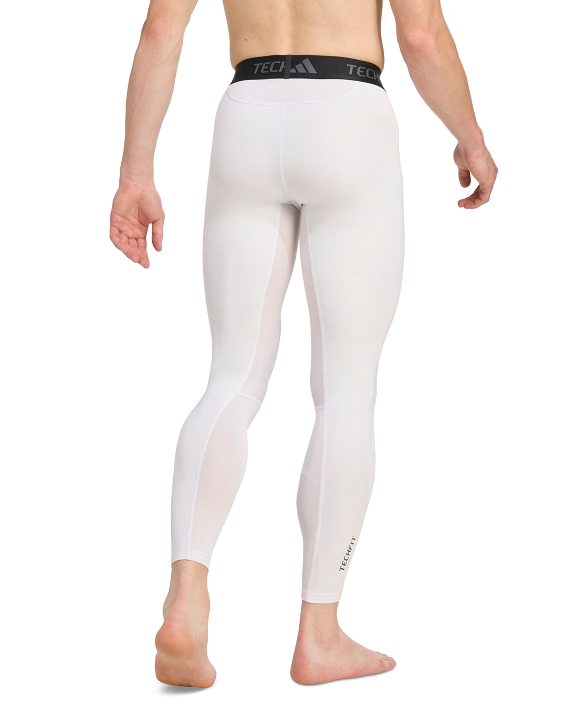 Adidas Originals Men's Tech-fit Tf Long Compression Tights In White