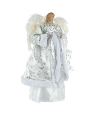 18" Lighted Angel in a Dress Christmas Tree Topper