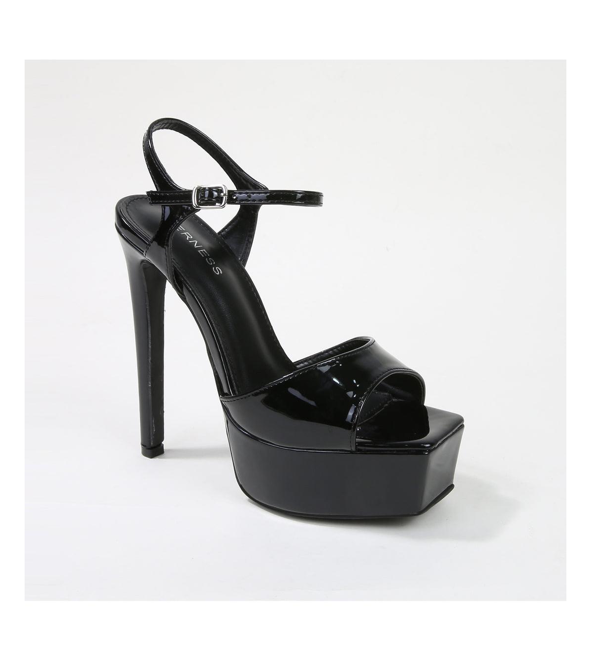 Genevieve Ii Ankle Strap Stiletto Platform Heels - Clear