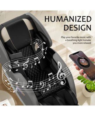  Full Body  Faux Leather & Metal Frame  Zero Gravity,  Foot Roller Massage Recliner Chair