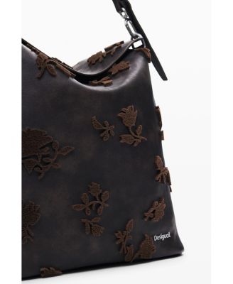 Women's Large convertible flocked backpack