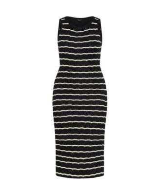 Plus Size Crochet Stripe Dress