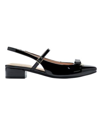 Women's Adana Bow Slingback Block Heel Pumps