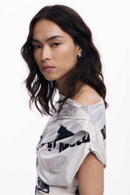 Women's 2-in-1 newspaper dress