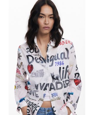 Women's Cotton shirt with letters