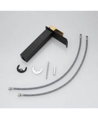 Waterfall Single Hole Single Handle Bathroom Vessel Sink Faucet With Pop-up Drain