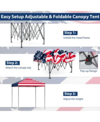 Patio 6.6x6.6ft Outdoor Pop-up Canopy Tent UPF 50+ Portable Sun Shelter