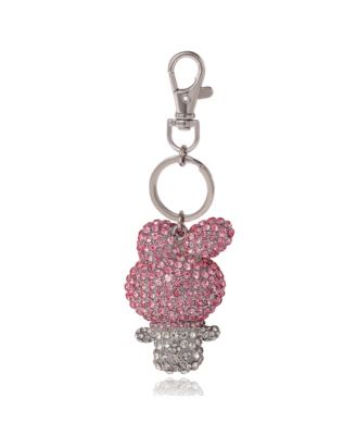SALLY ROSE My Melody Keychain Official License, Multicolored Pave Crystal Sanrio Keychain with Lobster Clip