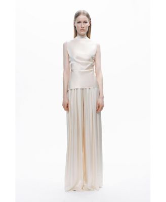 Women's Draped Open-Back Detail Blouse