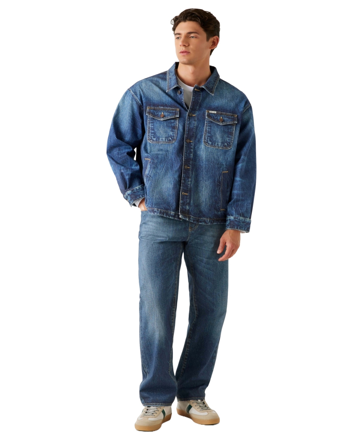 Guess Men's Billy Long-Sleeve Trucker Jacket