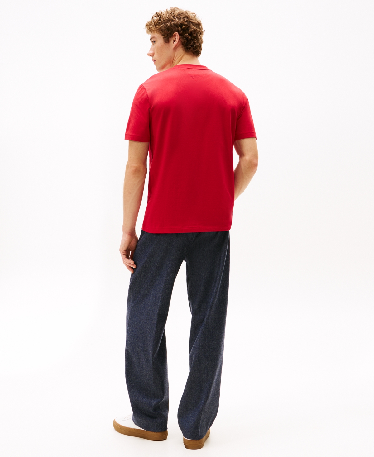 Tommy Hilfiger Men's Linear Flag 1985 Graphic T-shirt In Red