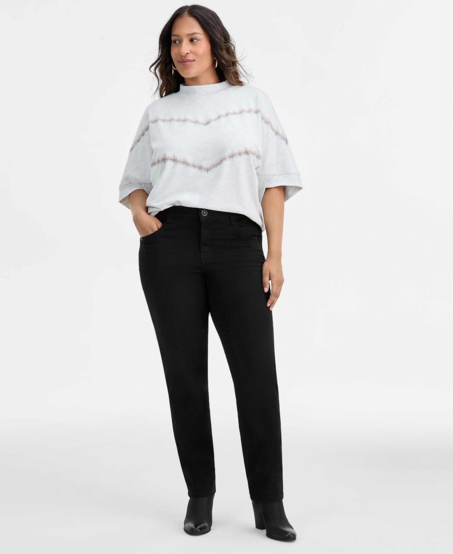 Plus Size AbSolution Straight-Leg Jeans