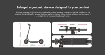 V25 PRO Electric Scooter w/15.5 miles Max Operating Range & 19 mph Max Speed