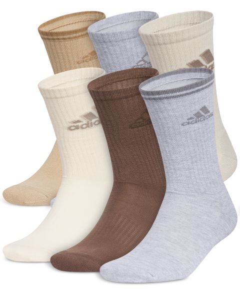 Мужские спортивные носки adidas Athletic Cushioned 2.0, набор из 6 пар, цвет: Песчаниковый бежевый / Белый