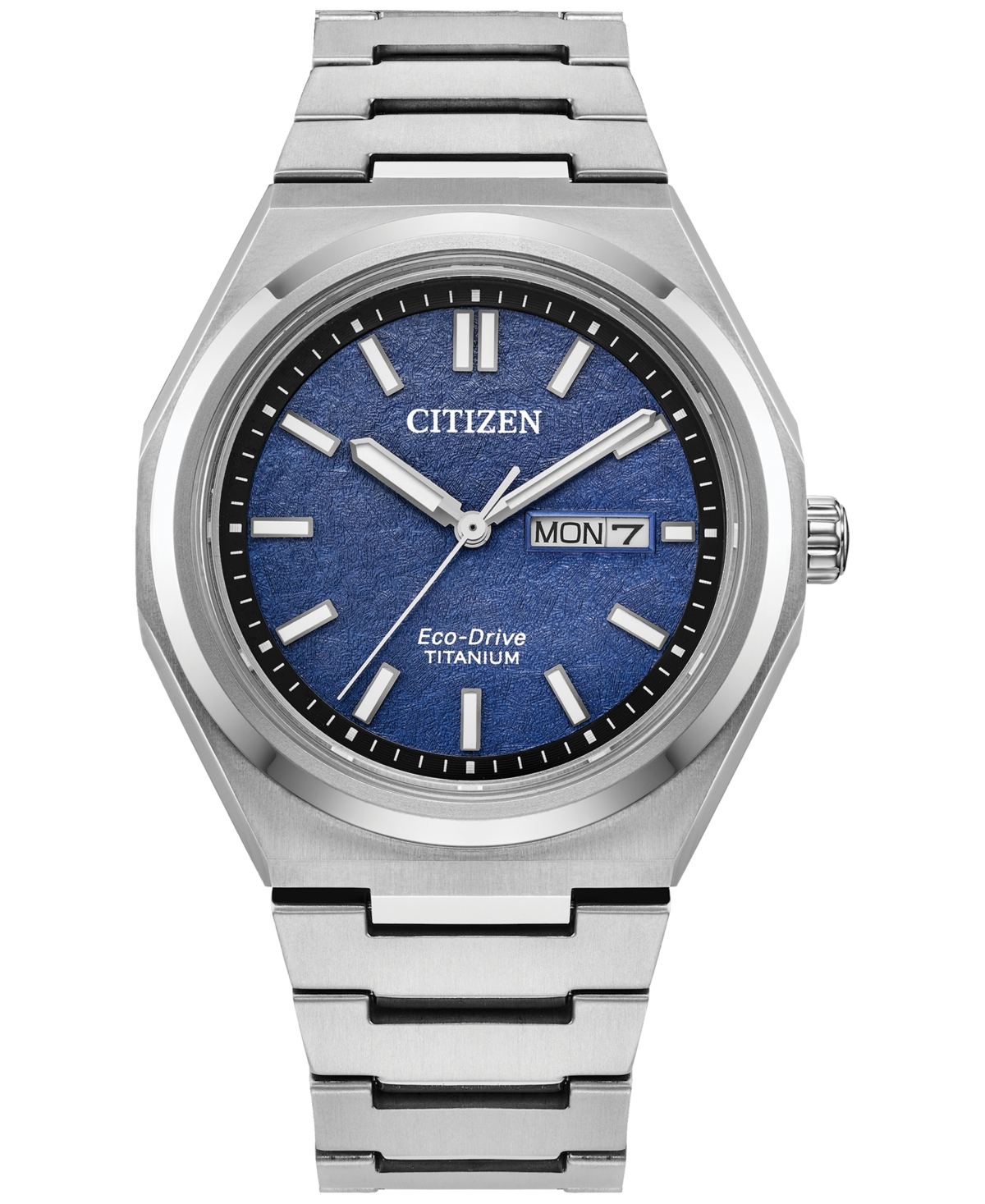 Eco-Drive Men's Zenshin Silver-Tone Super Titanium Bracelet Watch 39mm - Silver-tone