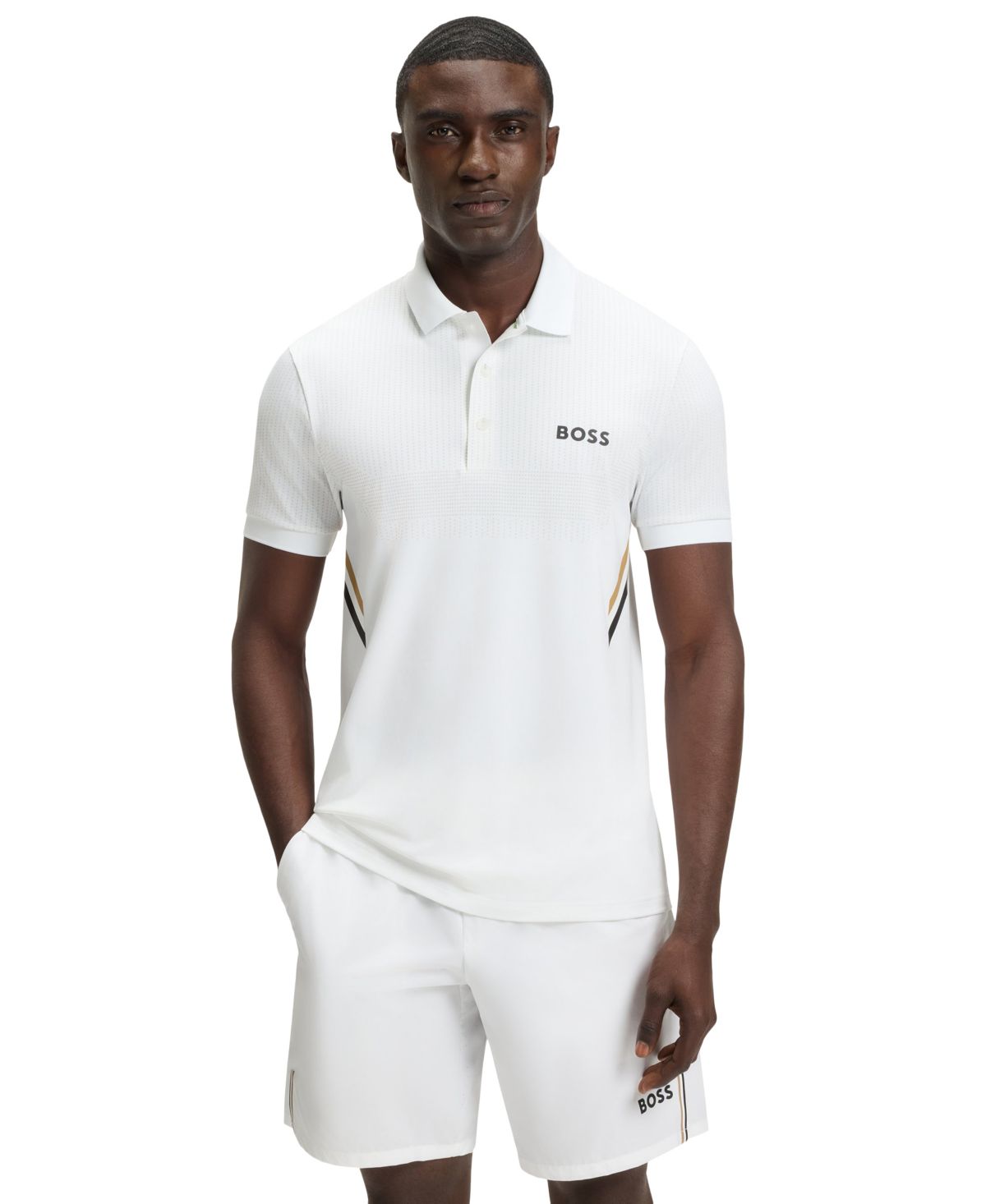 Мужская активная приталенная рубашка поло