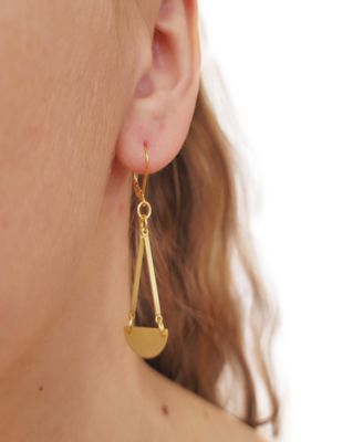 Gold-Tone Open Drop Earrings 