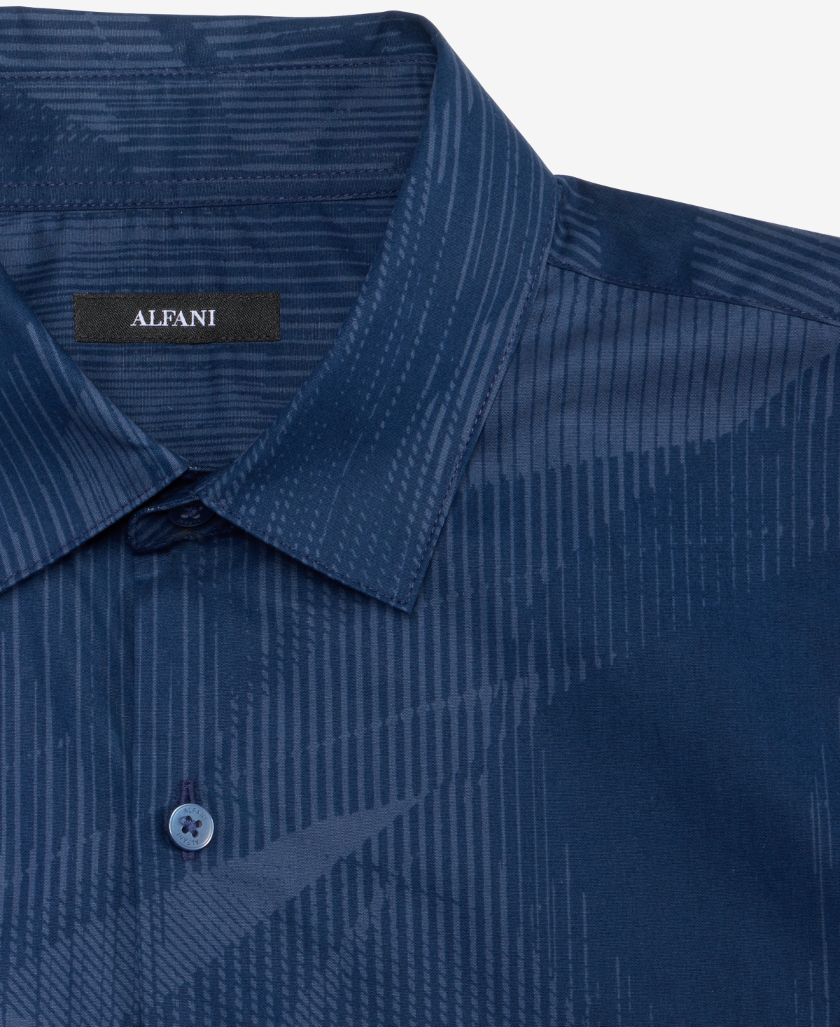 Alfani Men's Interstellar Patterned Shirt, Macy's Exclusive In Blue