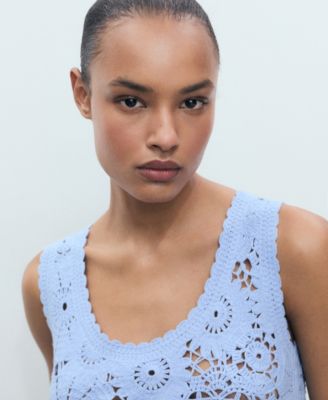 Women's Flowers Crochet Top