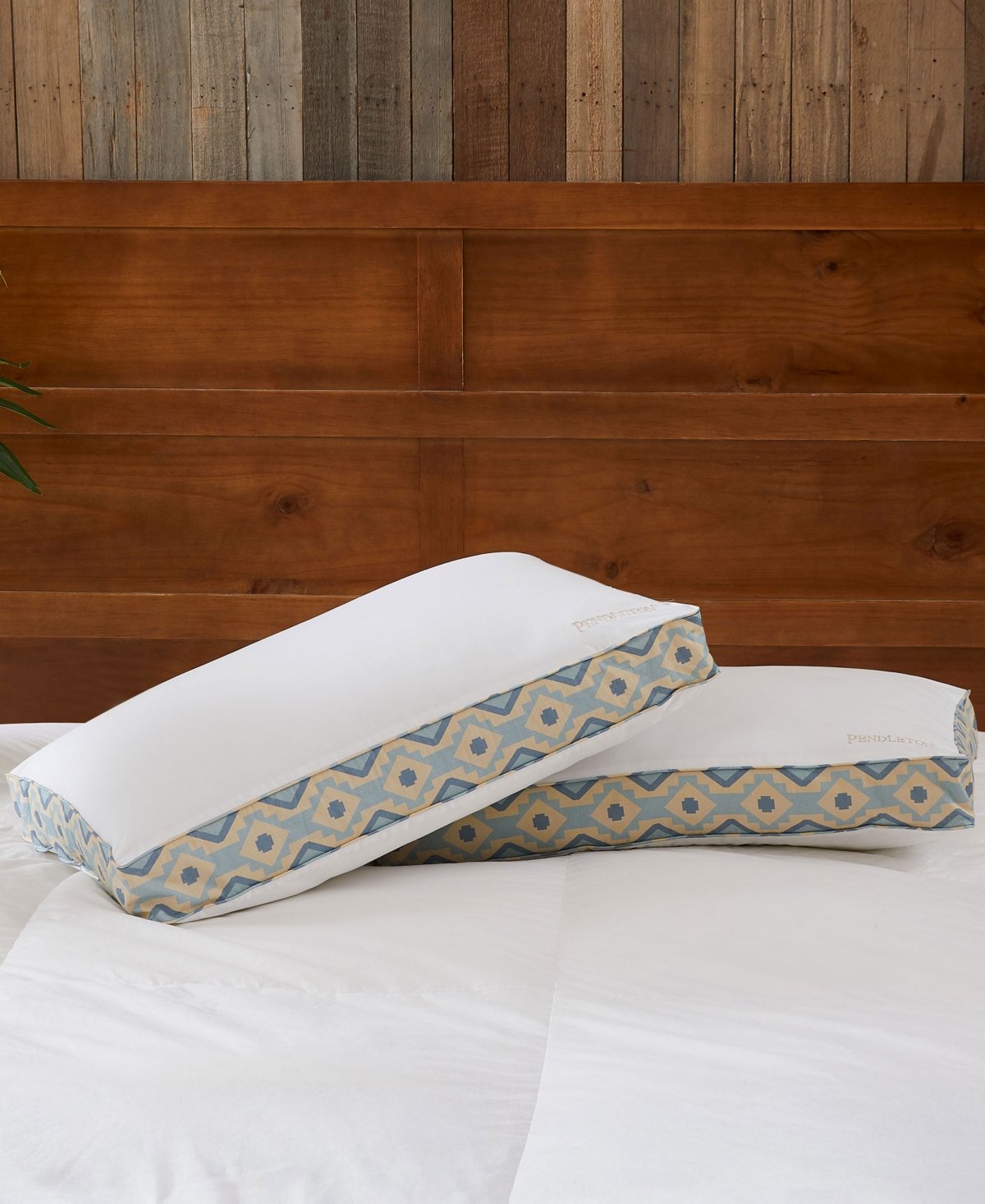 Pendleton Colossal Oxbow 3" Gusseted 2-pack Pillow, Standard In White