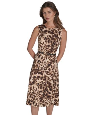 Women's Printed Scuba Crepe A-line Dress