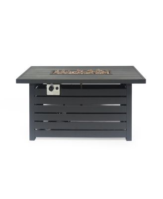 Rectangular Iron Fire Pit - 30,000BTU - Tank Cover Inside