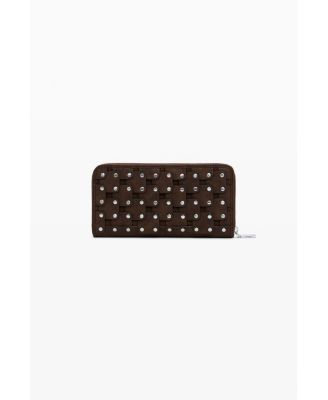 Women's Large faux leather studded wallet