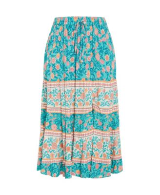 Plus Size Aurora Print Skirt