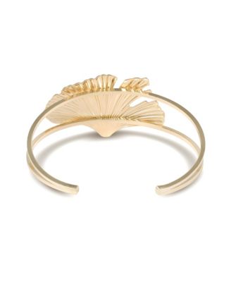 Ginkgo Leaf Statement Cuff Bracelet
