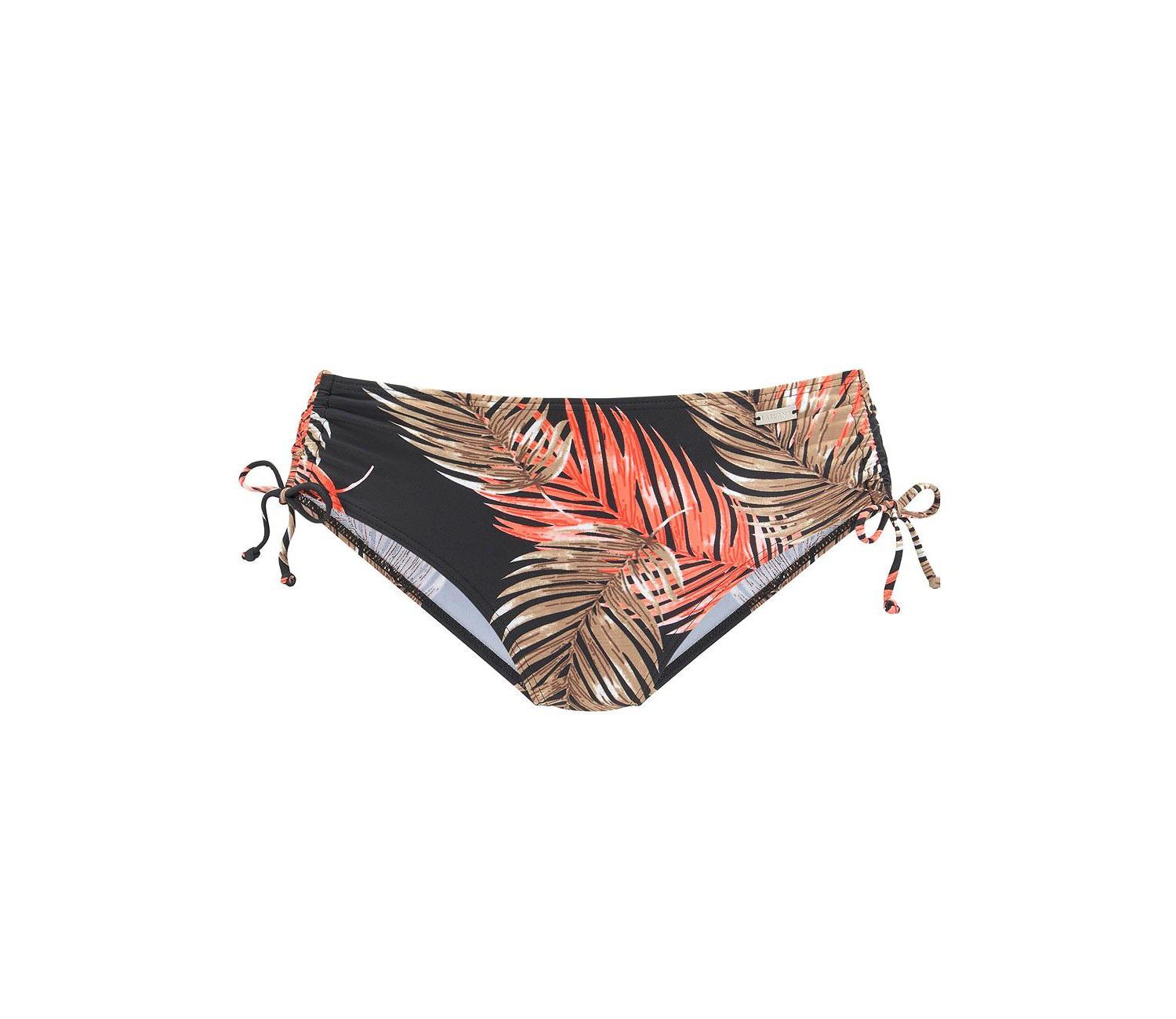 Women's Tropical Print Mid Rise Bikini Mid-Rise Swim Bottom