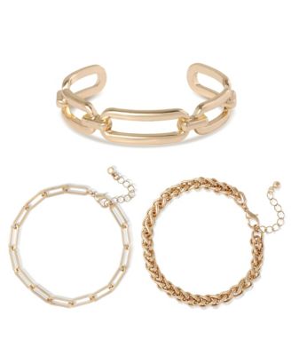Set of 3 Chain Link Bracelets
