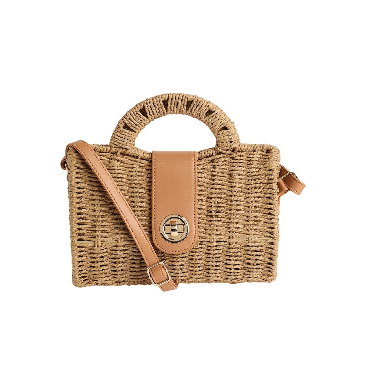 Women's The Basket Hand Bag - Khaki Brown - Brown