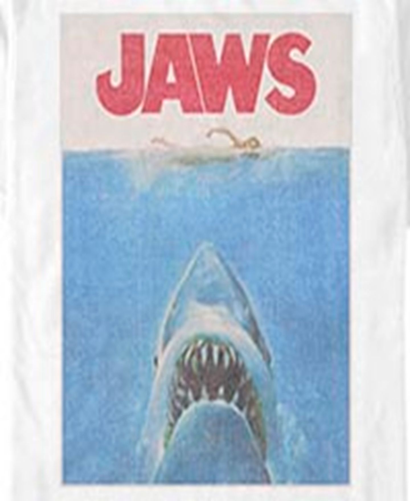 Мужские футболки Retro Jaws Poster Short Sleeve, цвет: Белый — фото 3