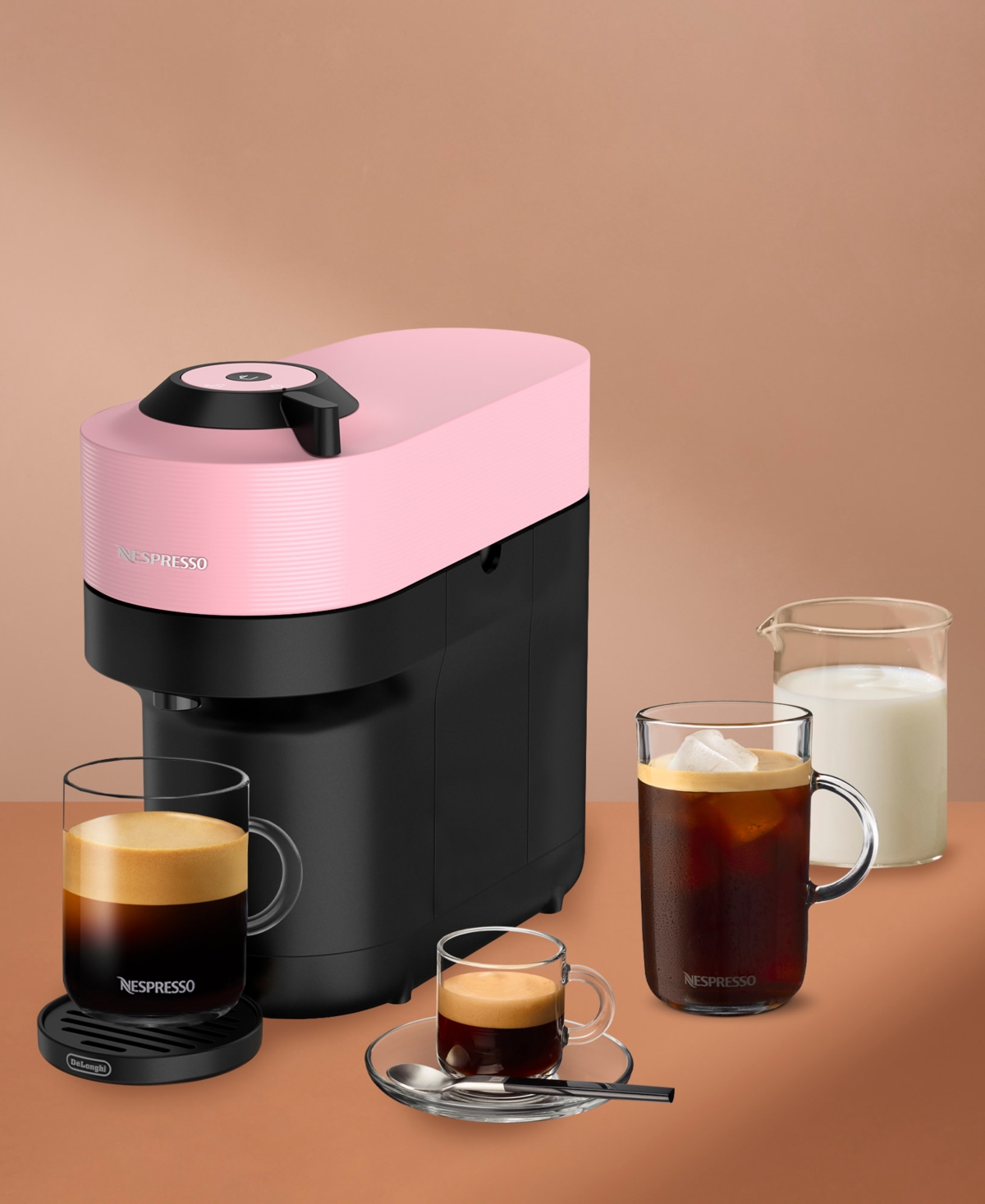Nespresso Vertuo Pop+ Coffee And Espresso Maker By Delonghi With Milk Frother, Candy Pink In Pink