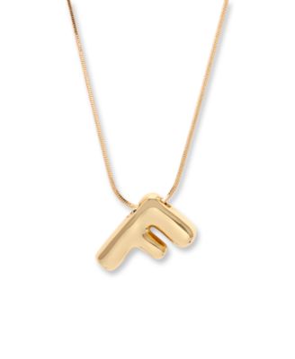 Gold Plated Pippa Bubble Initial Short Pendant Necklace