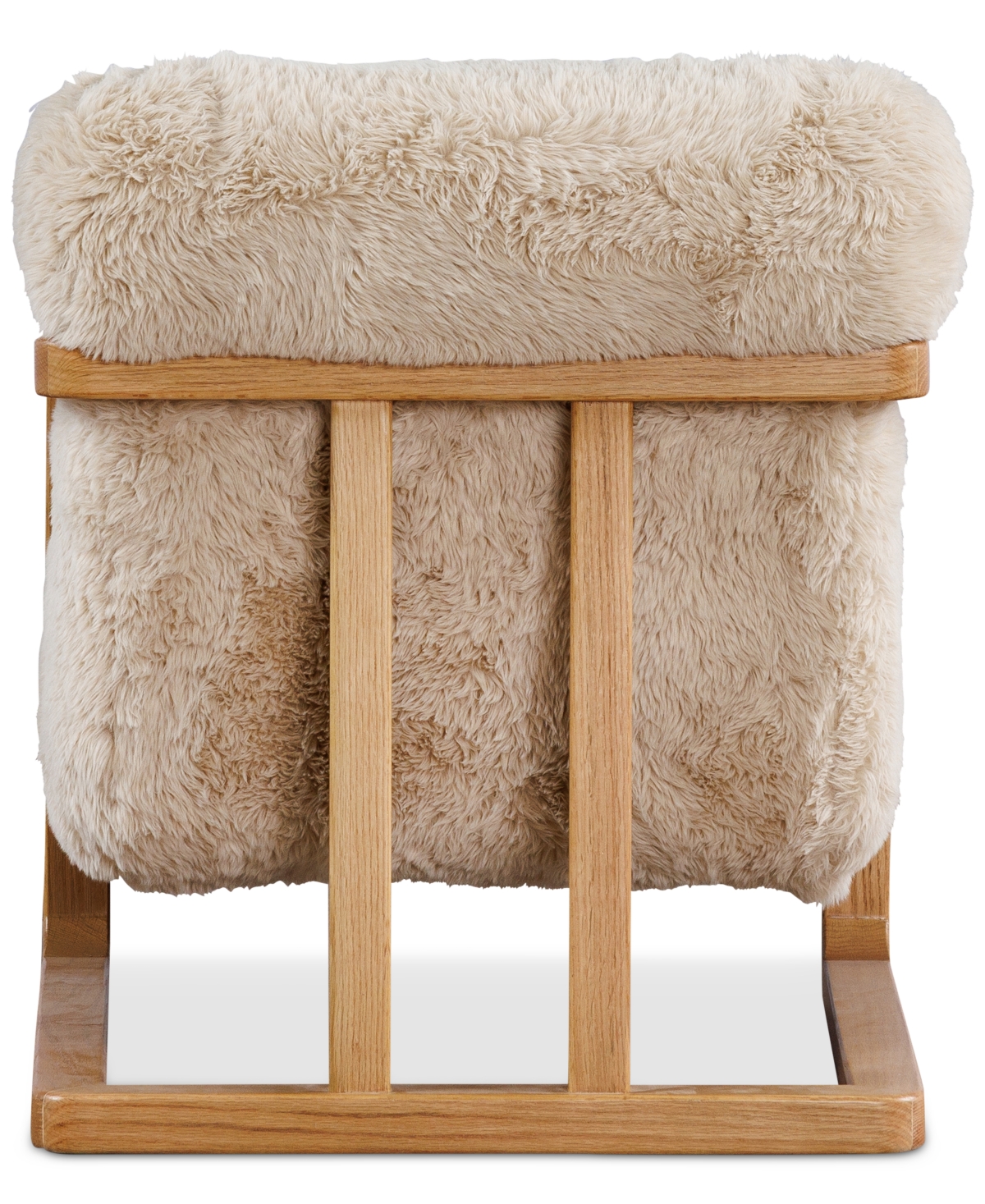 Macy's Michola Wood Accent Chair,  Exclusive In Neutral