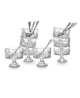 Godinger Dublin Collection Crystal 16-Pc. Trifle Tasting Set - Macy's