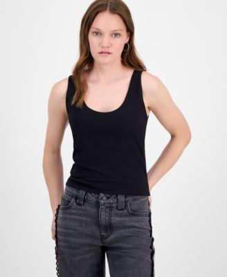 Hippie Rose - Juniors' Cropped Scoop-Neck Tank Top