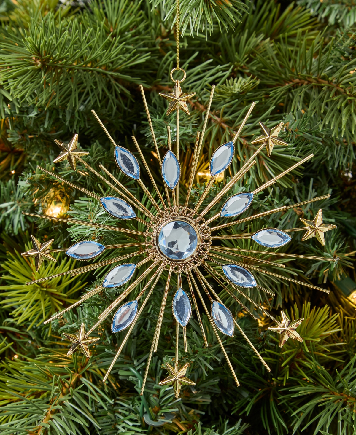 Holiday Lane Berry Tones Gem Snowflake Ornament, Macy's Exclusive