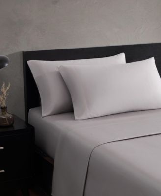 Solid 800 Thread Count Cotton Sateen 4 Piece Sheet Set, Queen